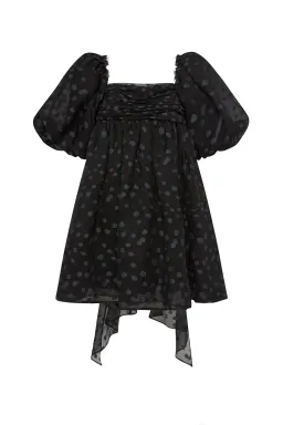 La Piscine Puff Sleeve Bow Back Mini Dress for rent on The Volte - image 3