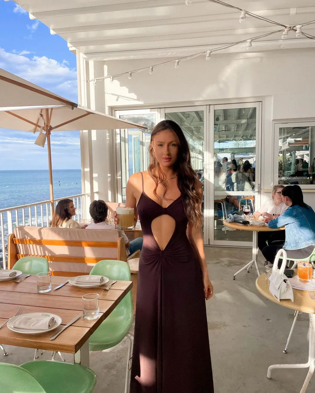 One Mile Sammy Dress Brown Size 8 - Image 3