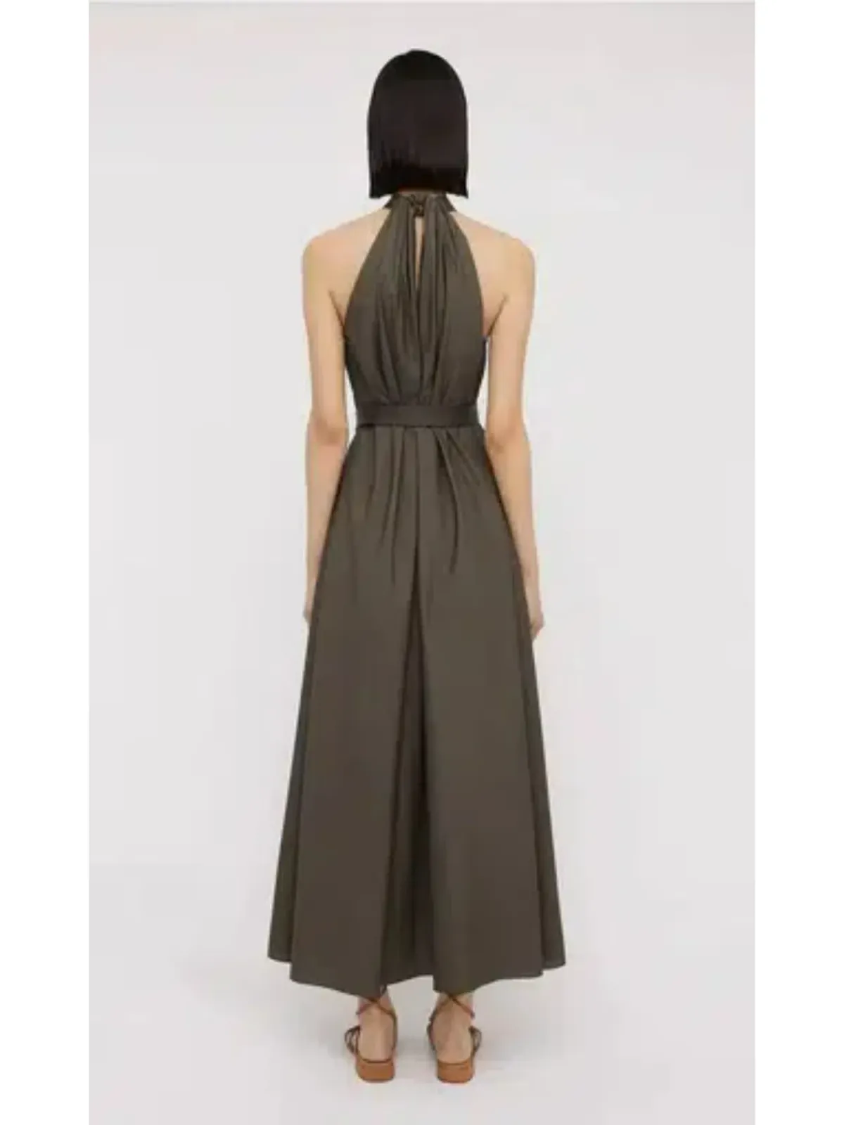 Scanlan Theodore Parachute Cotton Strapping Dress Jungle Green Size AU 6  - Image 2