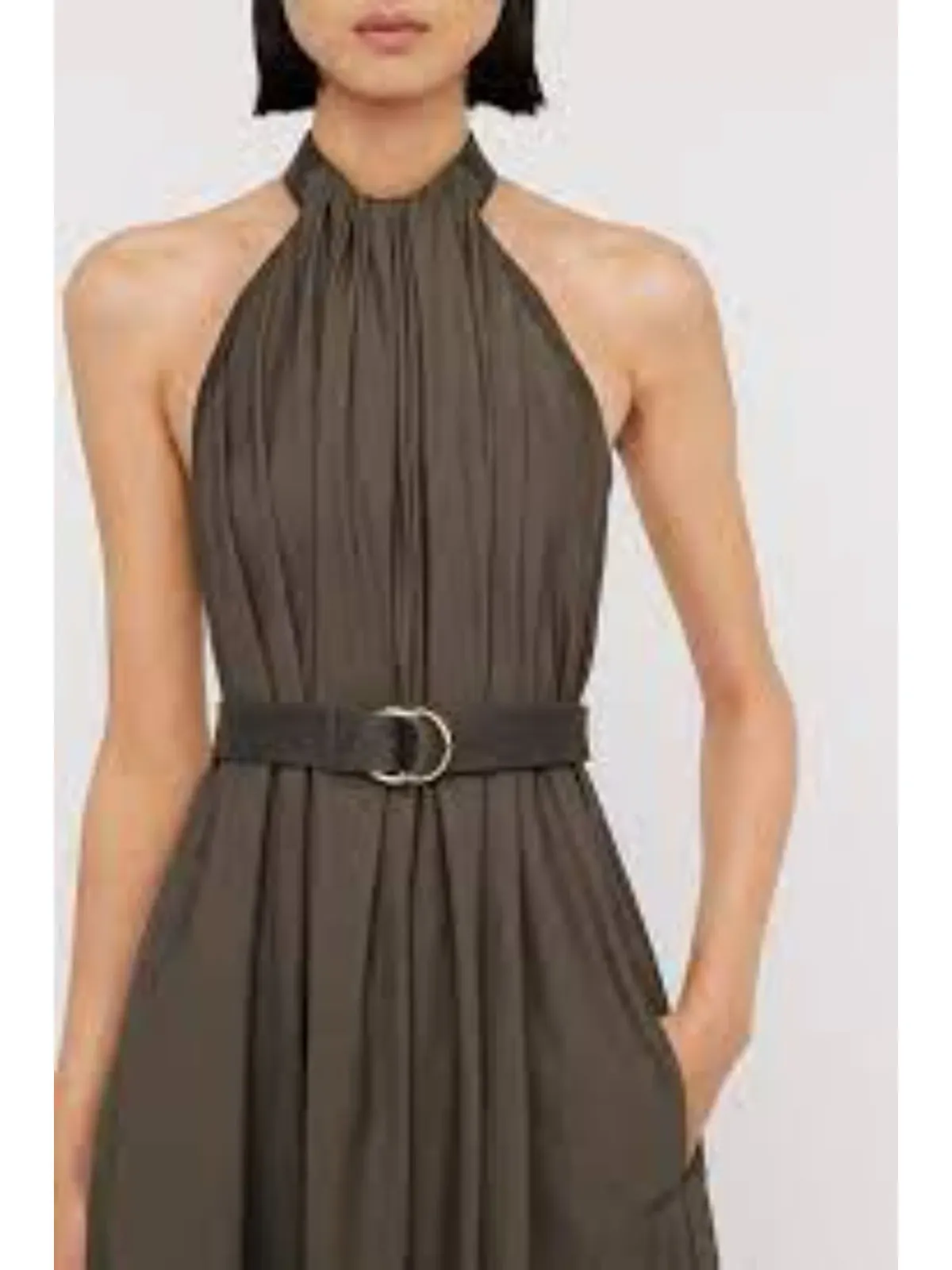 Scanlan Theodore Parachute Cotton Strapping Dress Jungle Green Size AU 6  - Image 4