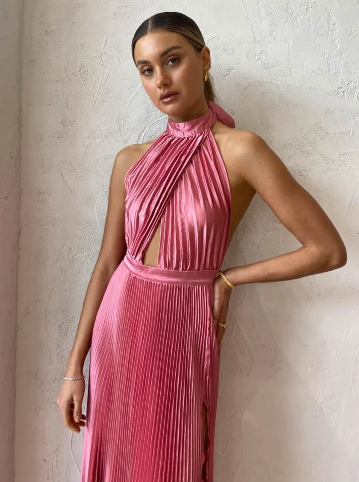 L'idee Renaissance Split Gown Pink Size AU 8 - Image 2