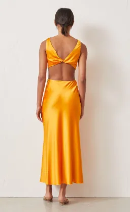 Bec & Bridge Seraphine Cut out Midi Dress Tangerine Size 8  for rent on The Volte - image 3