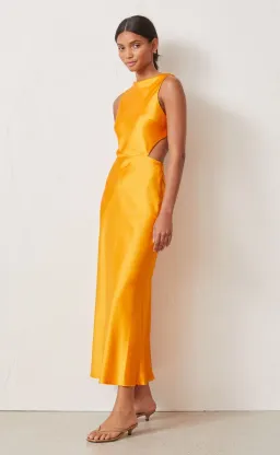 Bec & Bridge Seraphine Cut out Midi Dress Tangerine Size 8  for rent on The Volte - image 2