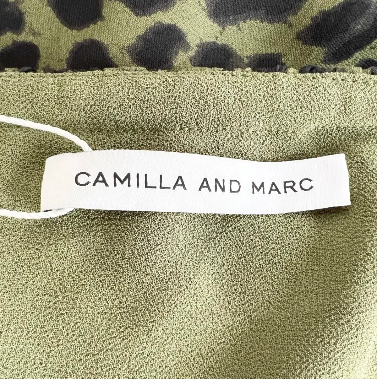 Camilla And Marc Tatami Full Maxi Dress Green Animal Print Size 8 - Image 5