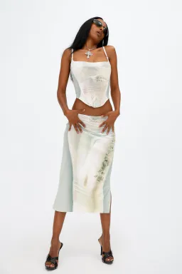 Miaou Heavenly Bodies Venus Corset and Moni Skirt Set Multi Size 4 for rent on The Volte - image 1