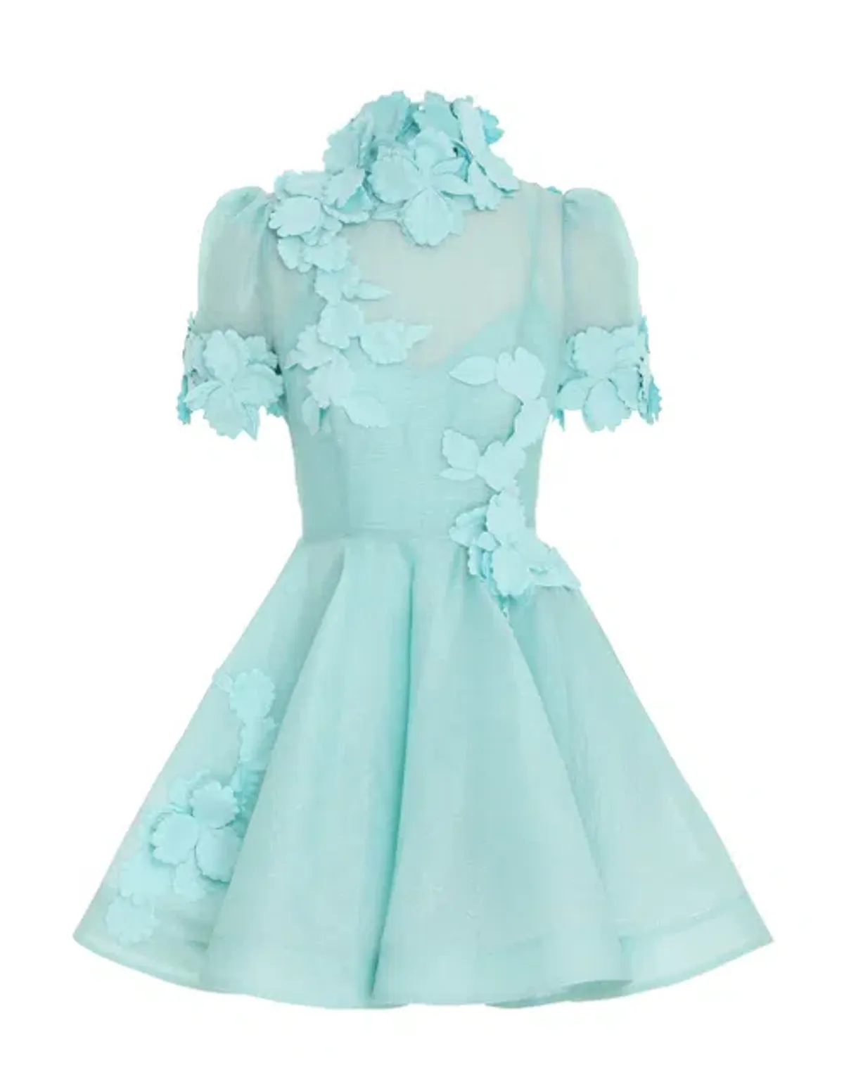 Zimmermann High Tide Lift Off Flower Mini Dress Mint Size 1 /Au 10 - Image 3