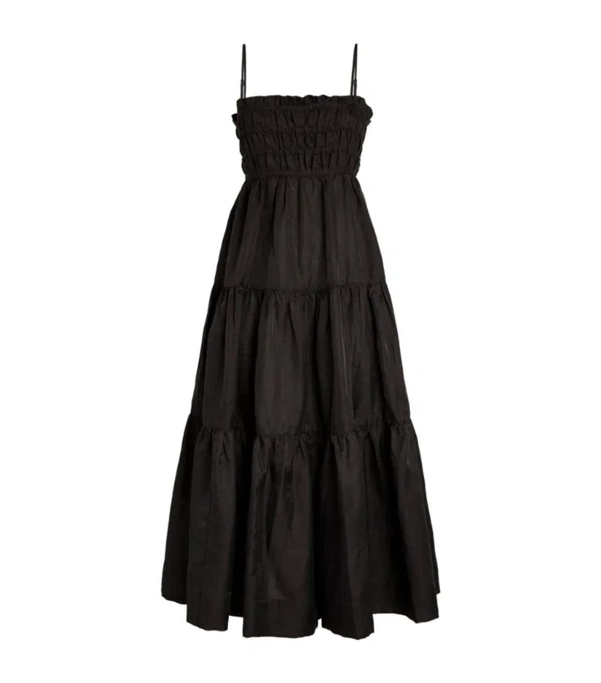 Shona Joy Bruna Linen Midi Black Size 8 - Image 5