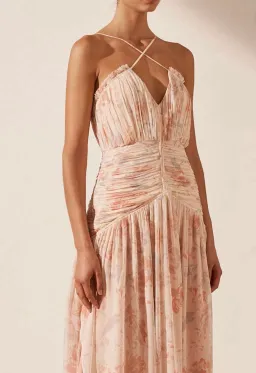 Shona Joy Faye Cross Front Midi Dress Floral Size 10 for rent on The Volte - image 2