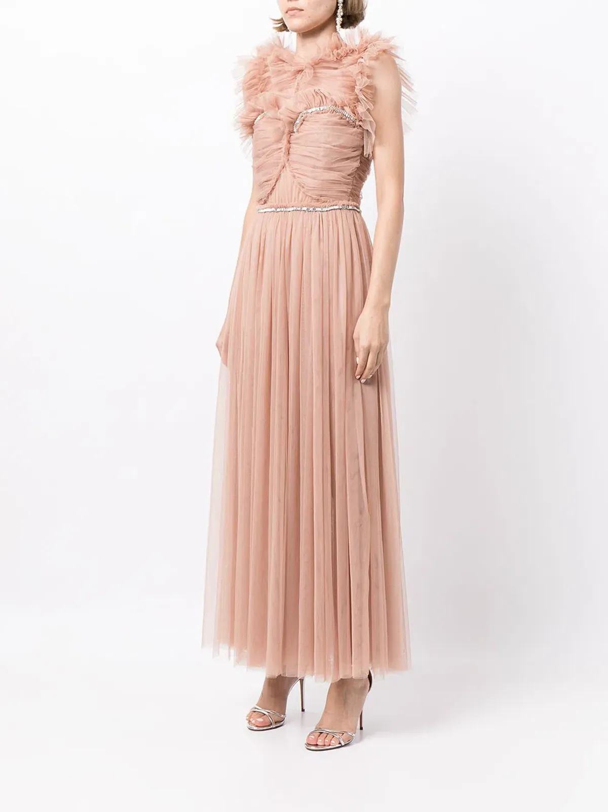 Rachel Gilbert Lou Dress Midi Nude Size 0/Au 6 - Image 2