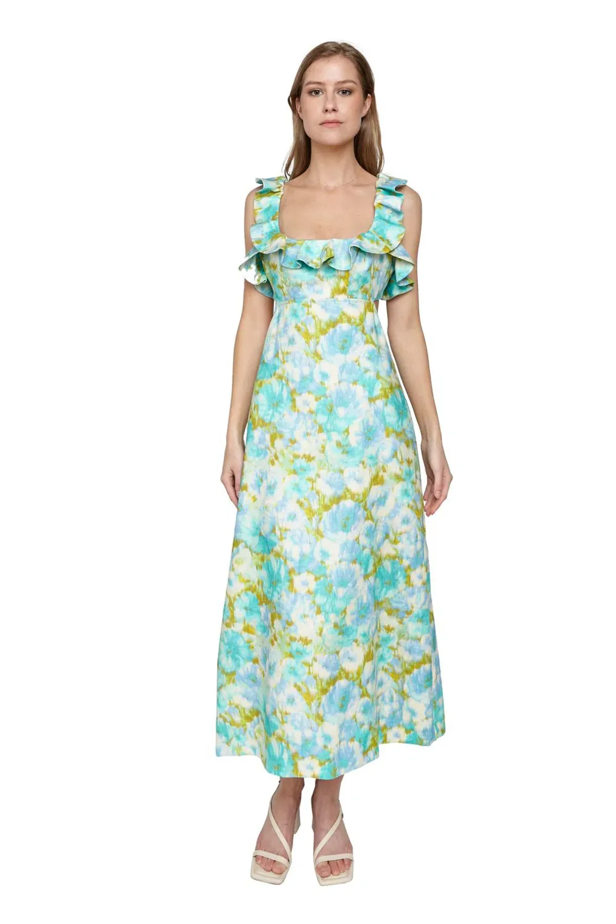 Zimmermann High Tide Frilled Midi Dress Floral Size 1 / Au 10 - Image 1