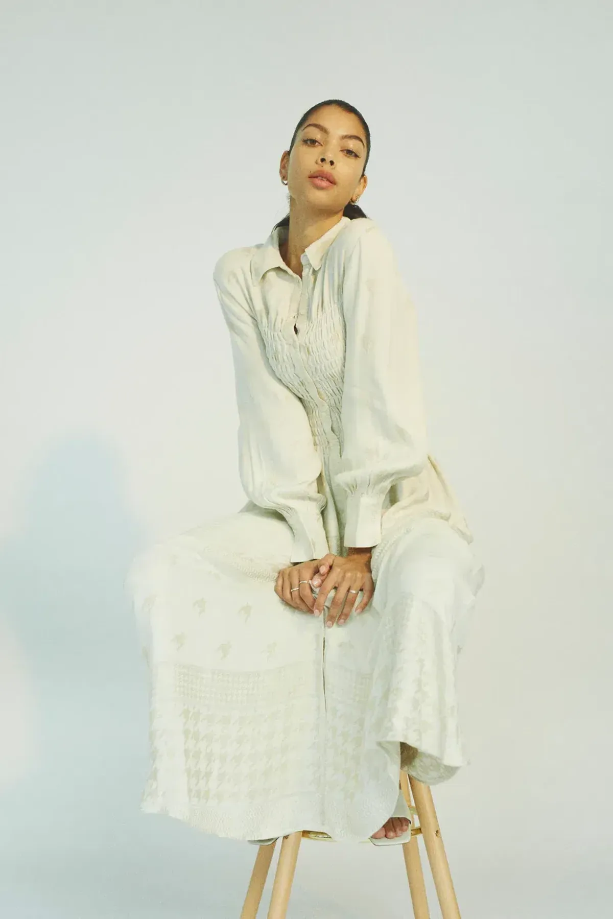 Harper Copenhagen White Shirt Dress Cream Size AU 6 - Image 2