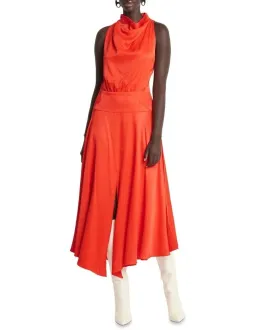 Sass & Bide Past Lives Cowl Neck Midi Dress Orange Size 10 for rent on The Volte - image 1