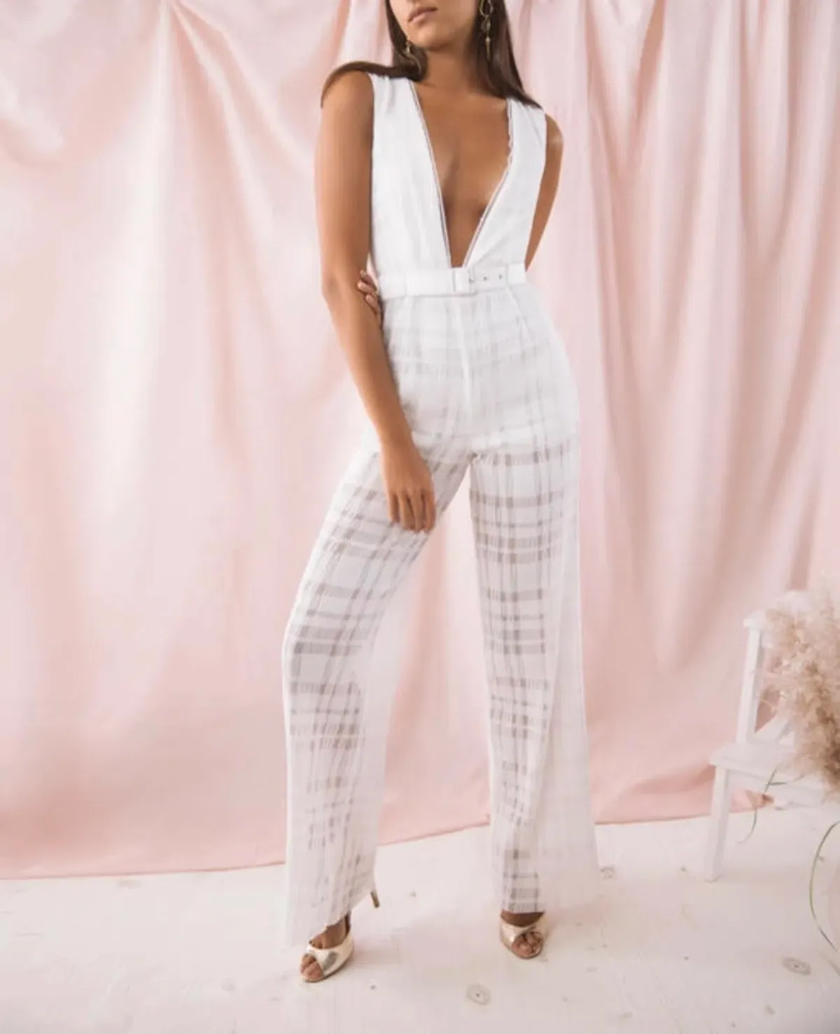 MISHA Lani Pantsuit White Size 6/XS - Image 1