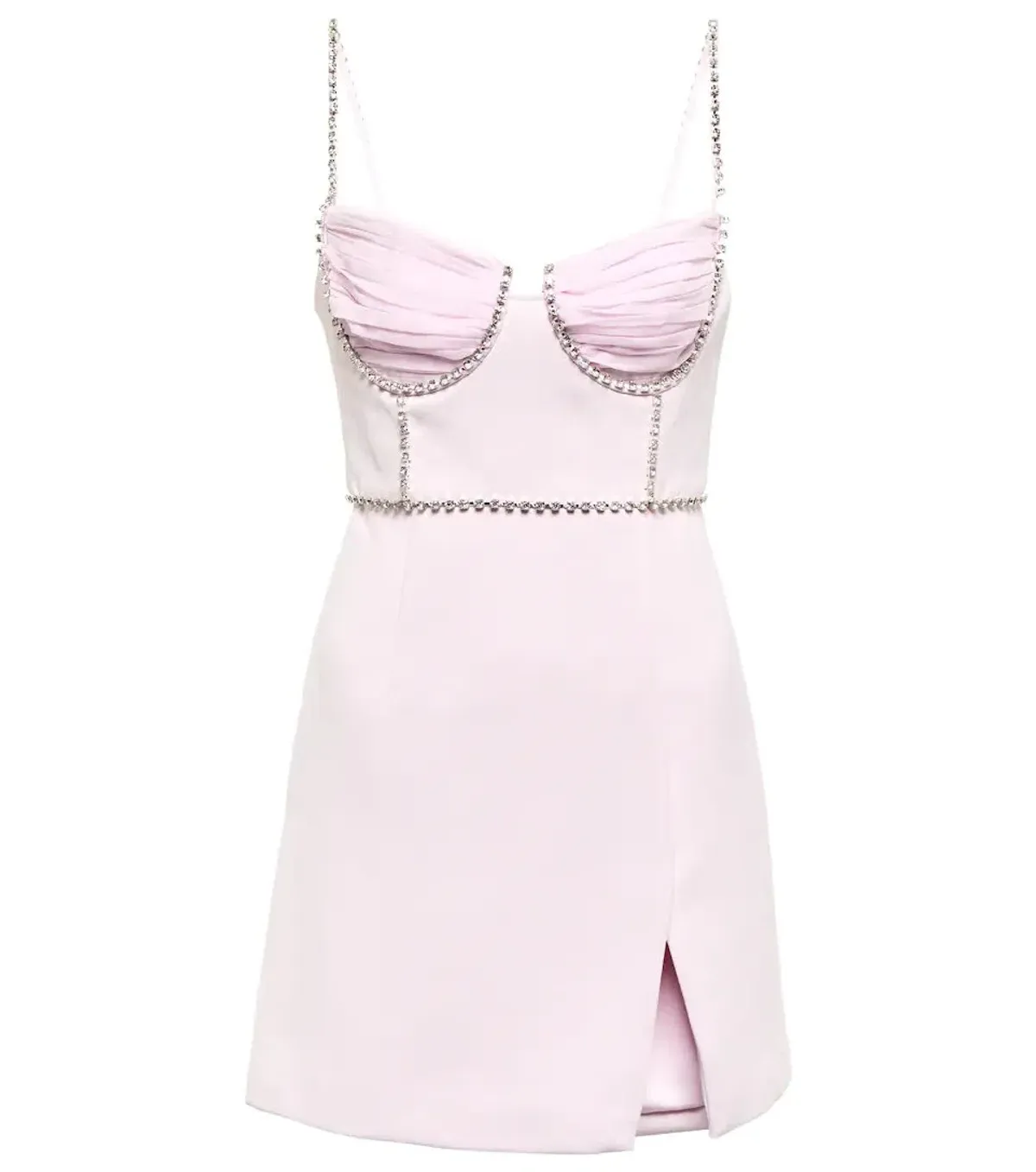 Self Portrait Chiffon and Crepe Mini Dress Pink Size 10 - Image 2