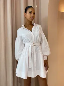 Acler Marquis Mini Dress Shell Pink Size AU 12 for rent on The Volte - image 2