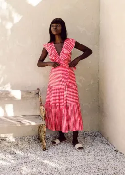 Bird and Kite Juni Wrap Dress Calypso Gingham Size XL / Au 14 for rent on The Volte - image 5