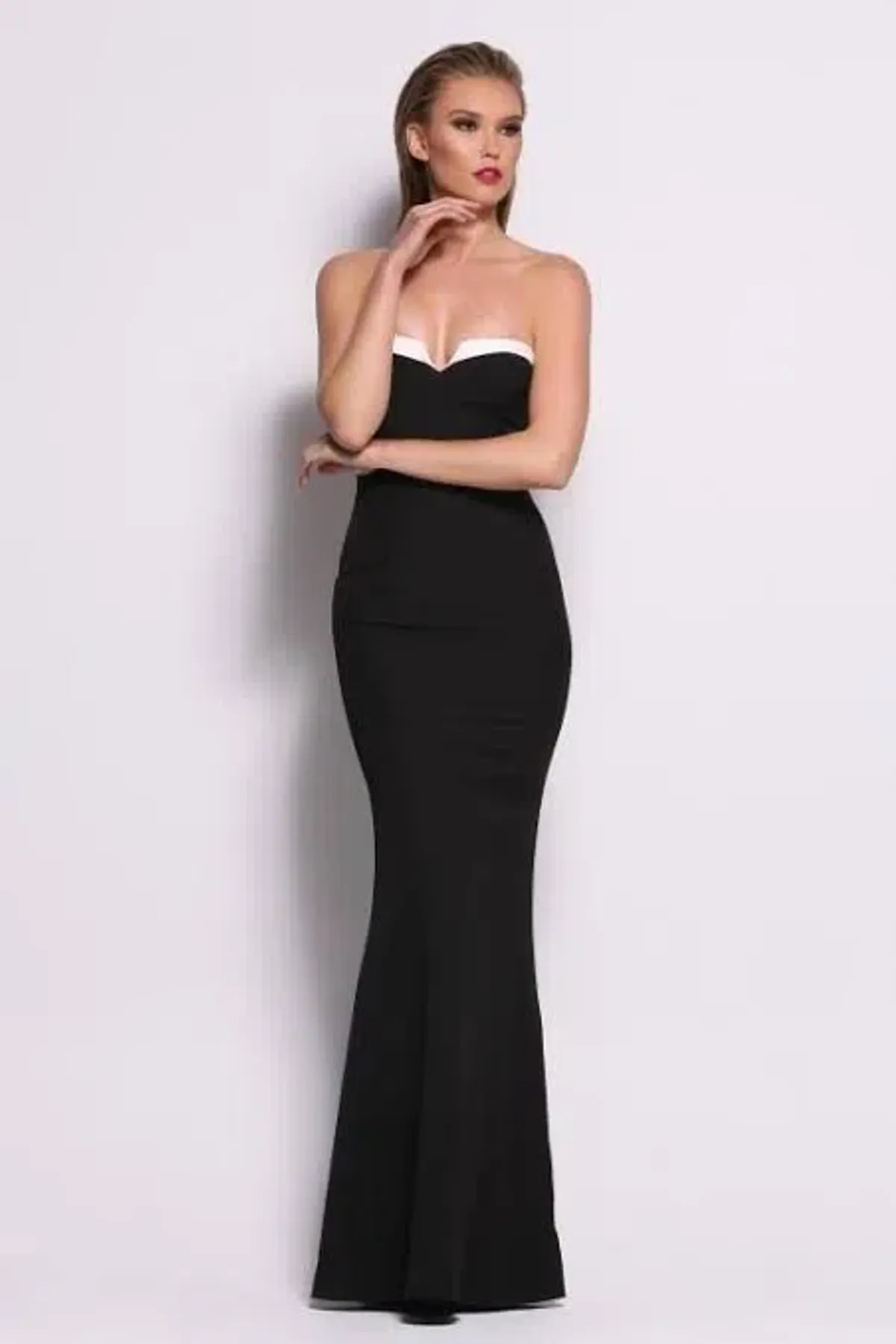 Elle Zeitoune O'Keefe Gown Black/White Size 10 - Image 2