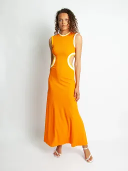 Christopher Esber Fran Verner Bind Tank Dress Orange Size 12  for rent on The Volte - image 1