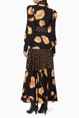 Acler Elton Dress Black/Floral Size 10 for rent on The Volte - image 3