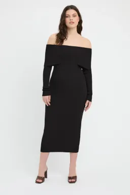 Kookai Lola Midi Dress Black Size 12 for rent on The Volte - image 1