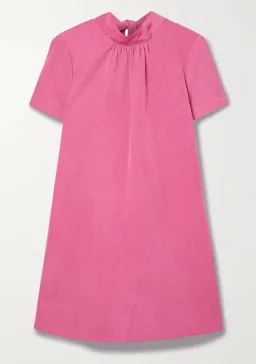 Staud Mini Ilana Bow Neck Dress Pink Size M/AU 10 for rent on The Volte - image 5