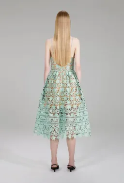 Self Portrait Azalea Midi Dress Mint Size 14 for rent on The Volte - image 3