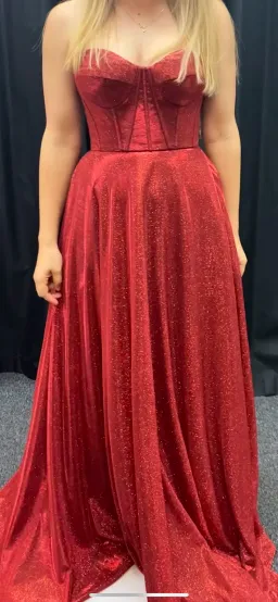 Tania Olsen Daphne Glitter Corset Formal Dress PO927 Red Size 10 for rent on The Volte - image 3