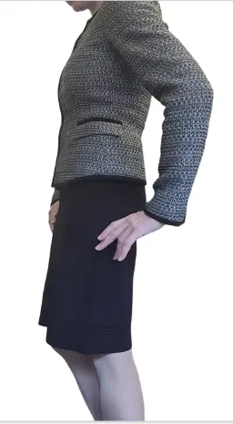 Hugo Boss Tweed Jacket Blue/Gold/Grey Size 6 for rent on The Volte - image 3