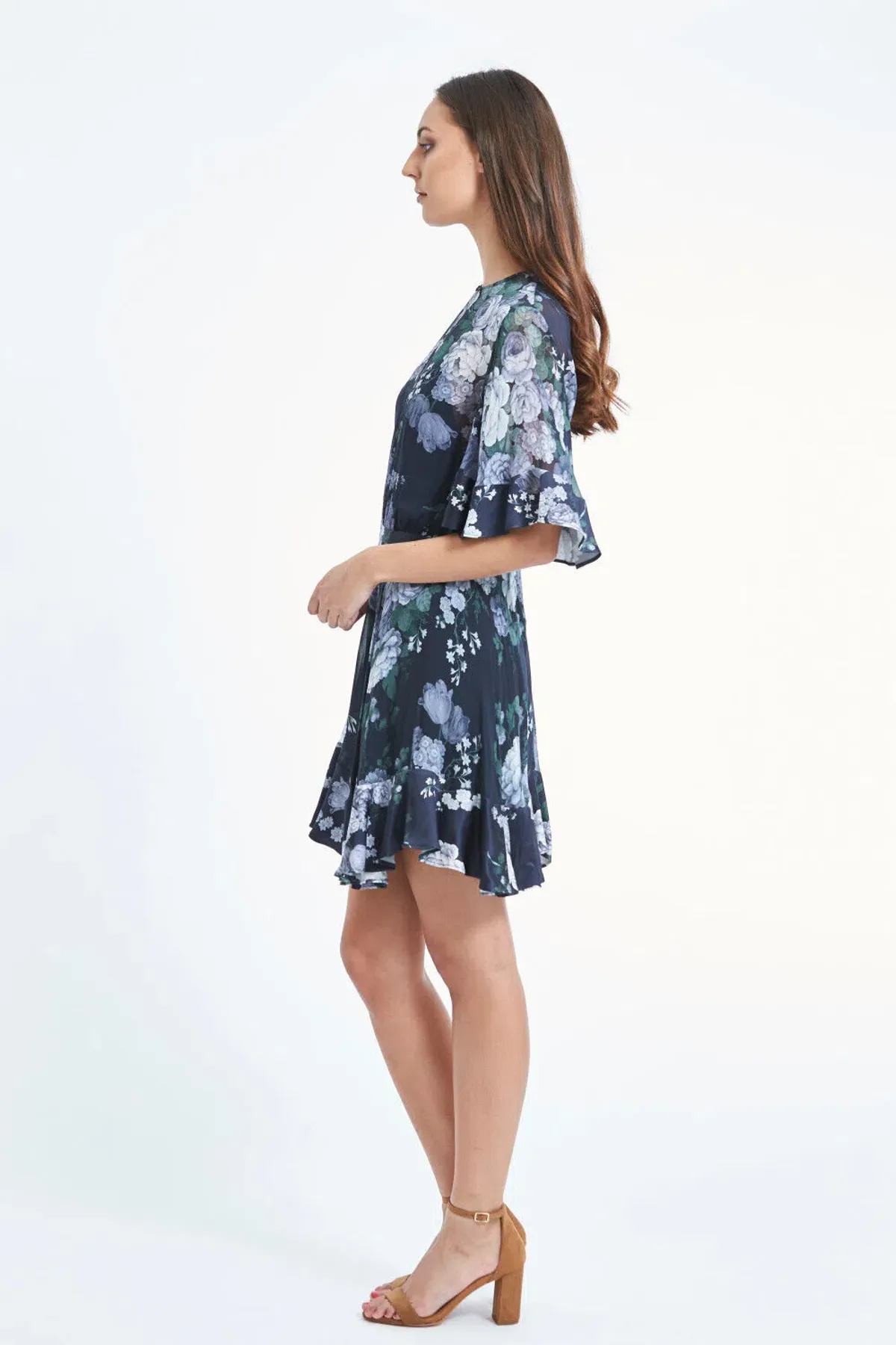 Lover the Label Peony Georgette Mini Dress Floral Size 10 - Image 4