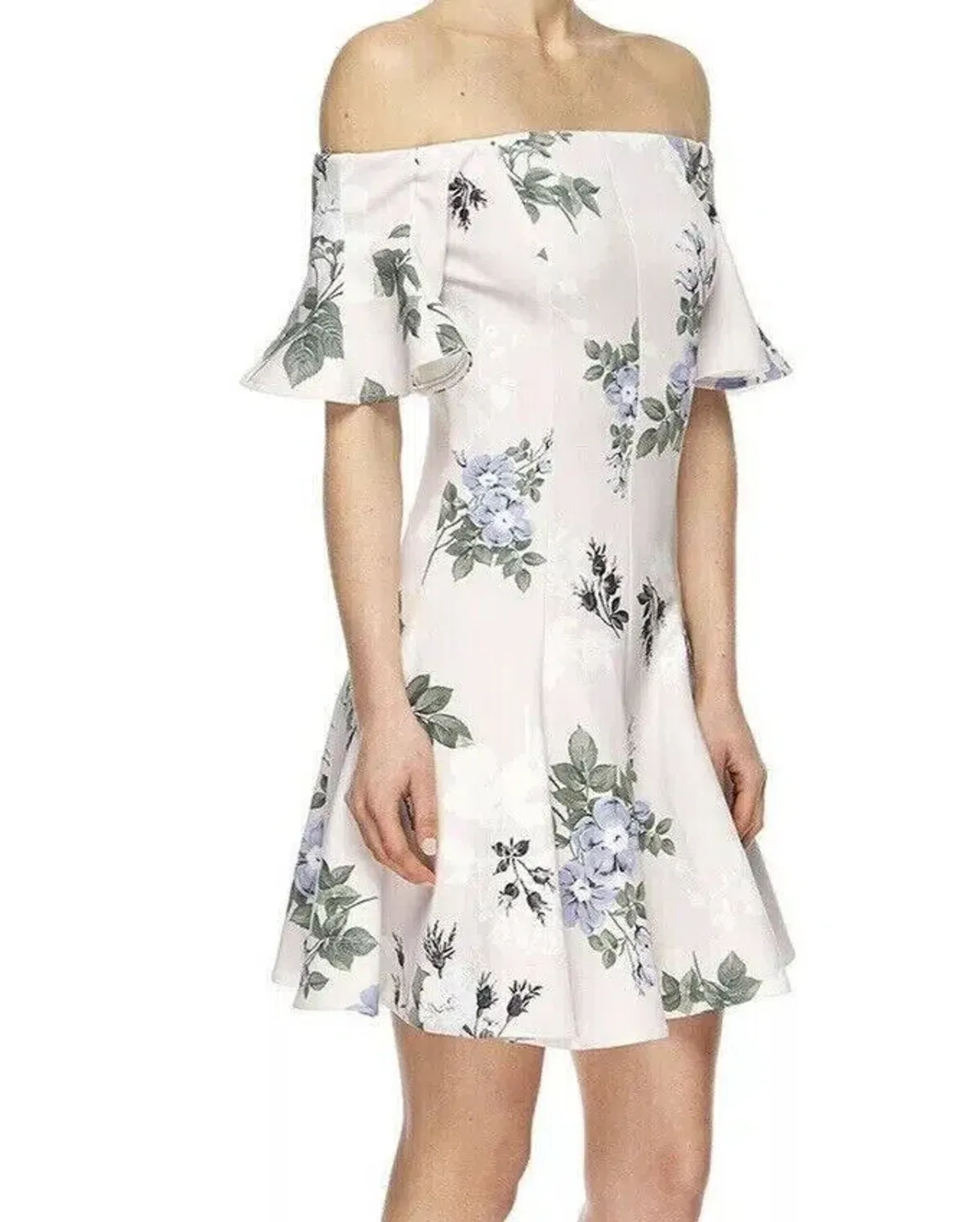 Lover Off Shoulder Mini Dress Floral Size 10 - Image 2