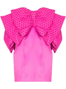 Rotate By Birger Christensen Natalie Bow Dress Pink Size 10 for rent on The Volte - image 6