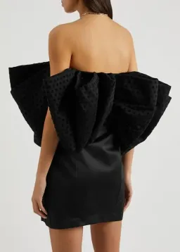 Rotate By Birger Christensen Natalie Bow Dress Black Size 8 for rent on The Volte - image 3