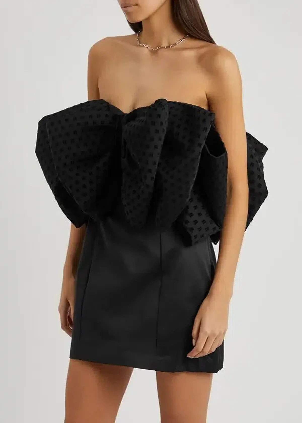 Rotate By Birger Christensen Natalie Bow Dress Black Size 8 - Image 2