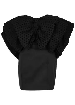 Rotate By Birger Christensen Natalie Bow Dress Black Size 8 for rent on The Volte - image 4