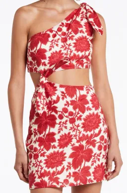 Sir The Label Cinta Cut Out Mini Dress  Valentina Print Size 2 for rent on The Volte - image 3