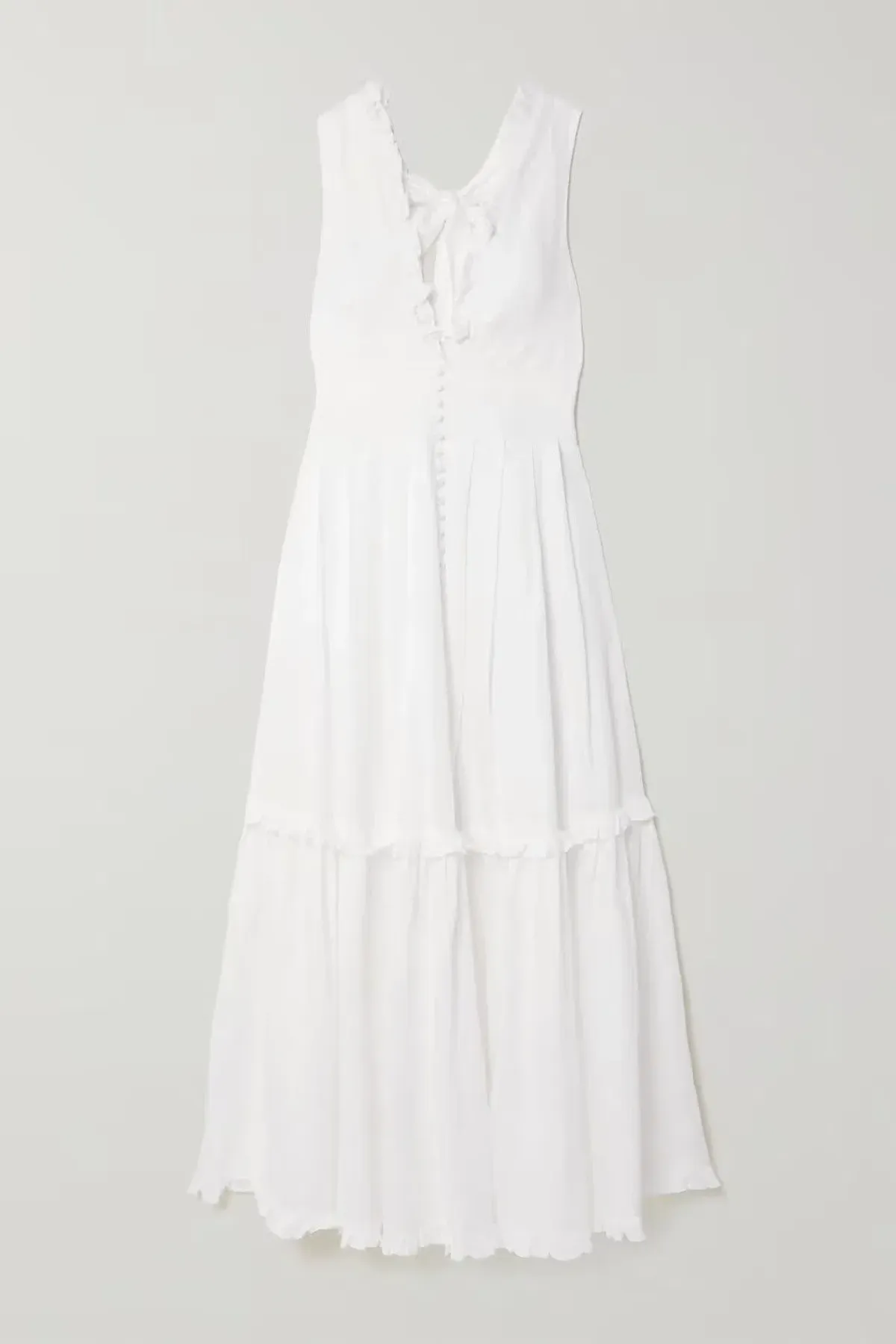 Joslin Juliet Rami Maxi Dress in White Size 8 - Image 3