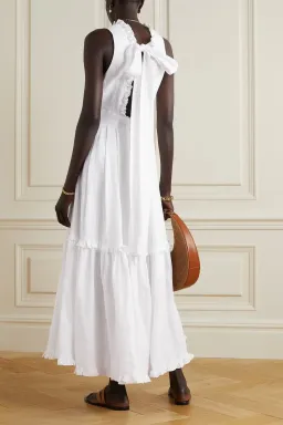 Joslin Juliet Rami Maxi Dress in White Size 8 for rent on The Volte - image 2