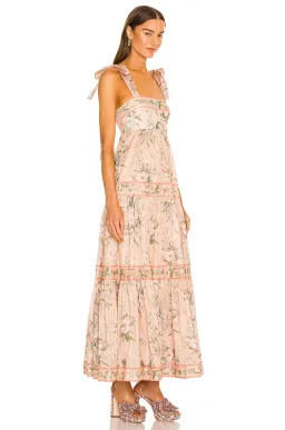 Zimmermann Moonshine Tie Shoulder Dress Cream Floral Size 6 for rent on The Volte - image 3