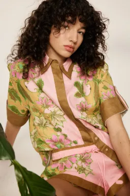 Alemais Winnie Shirt & Shorts Set Floral Size  for rent on The Volte - image 2