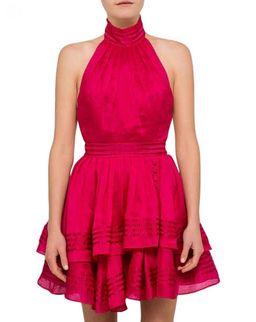 Aje Florentine Mini Dress Magenta Pink 12 for rent on The Volte - image 2