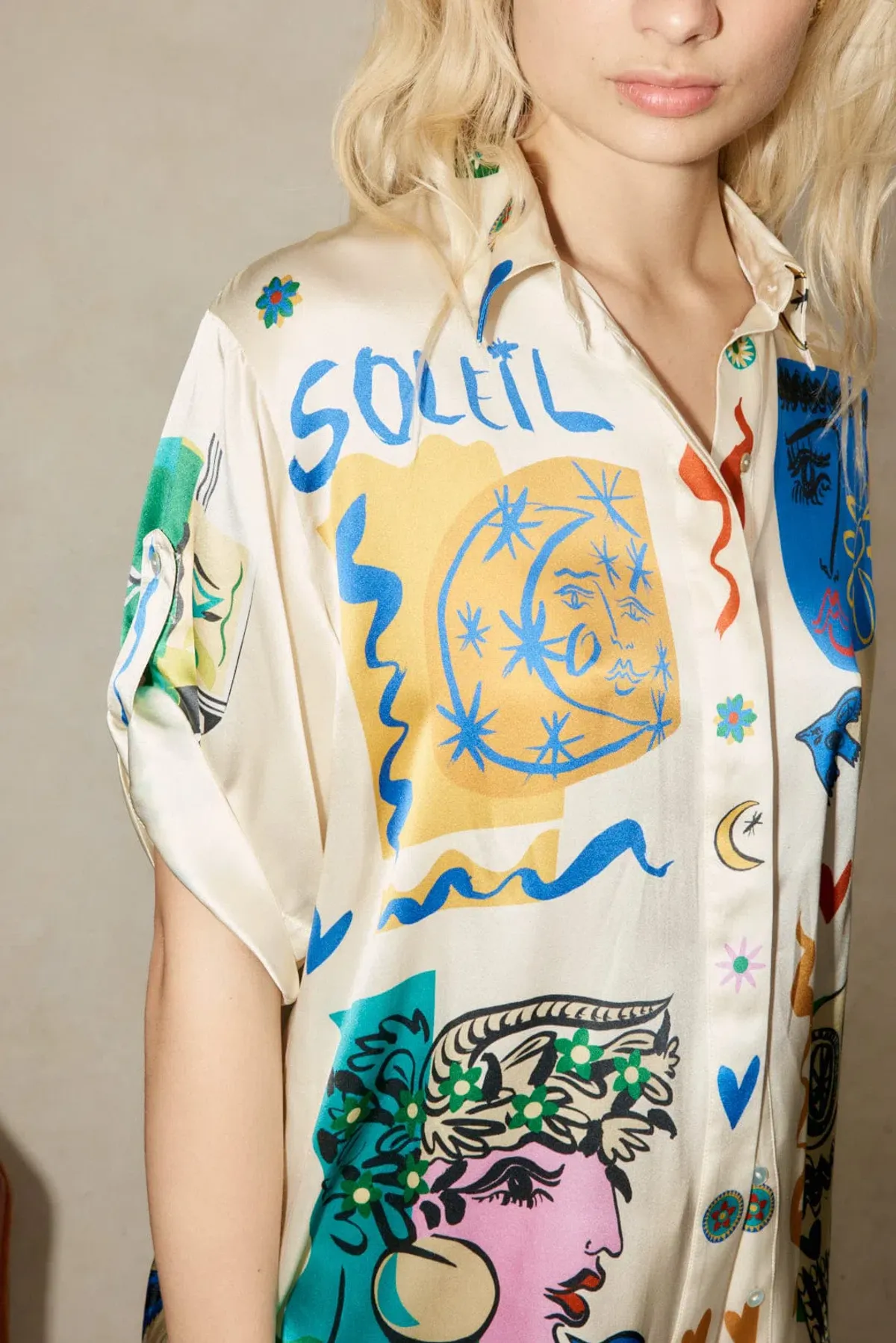 Alemais Soleil Oversized Shirt and Ruffle Skirt Set Print Size 14 - Image 5