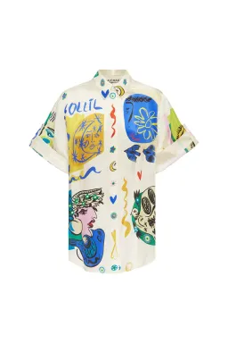 Alemais Soleil Oversized Shirt and Ruffle Skirt Set Print Size 14 for rent on The Volte - image 6