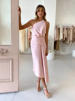 One Fell Swoop Temptation Midi Dress Pink Size 6 for rent on The Volte - image 4