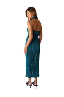 Lidee Soiree Halter Gown Teal Green Size 12 for rent on The Volte - image 5