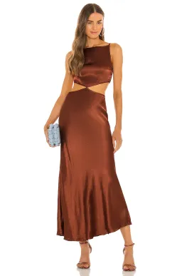 Bec & Bridge Camila Cut Out Dress Brown Size 10 for rent on The Volte - image 2