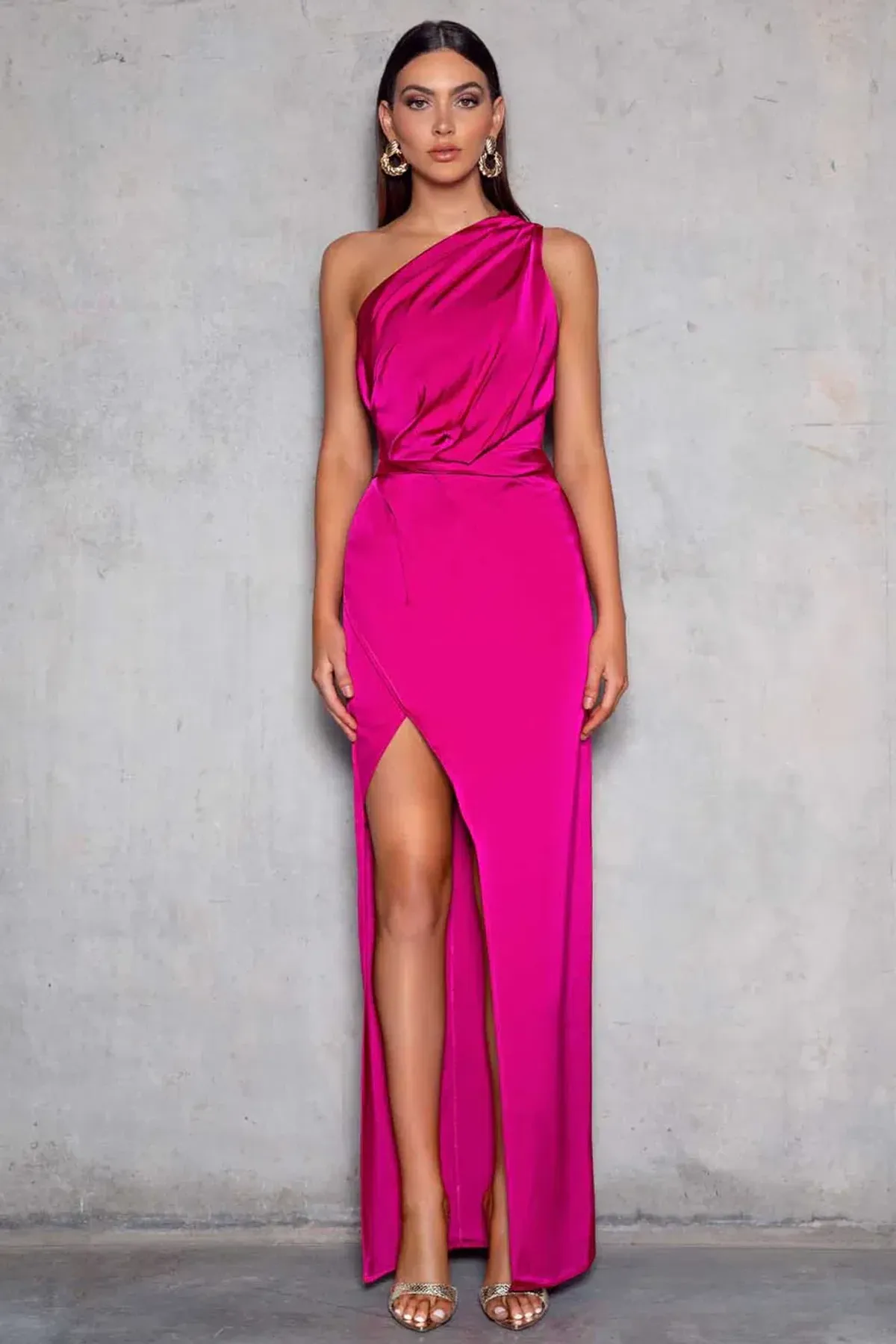 Elle Zeitoune Wenona Dress Fuchsia Pink Size 8 - Image 1