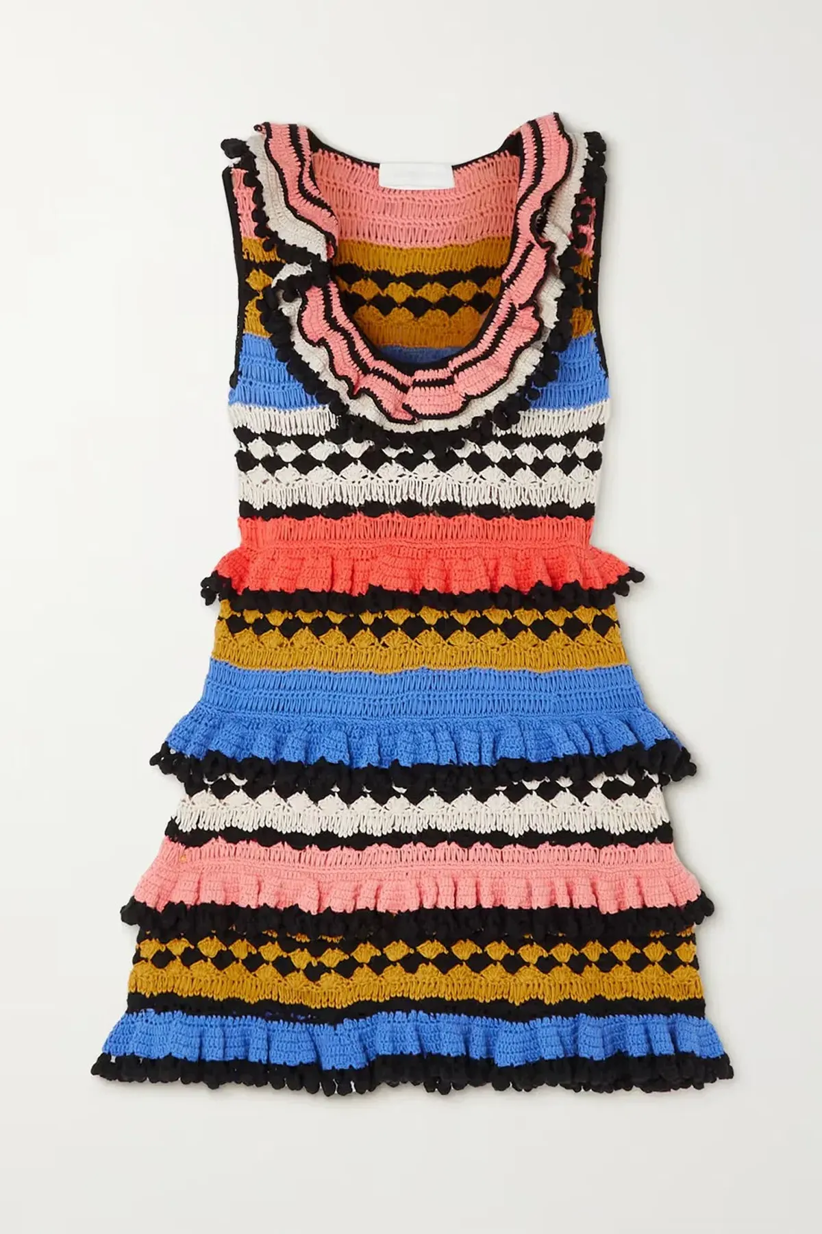 Zimmerman Tiggy Frill Mini Dress Multi Size 1/AU 10 - Image 3