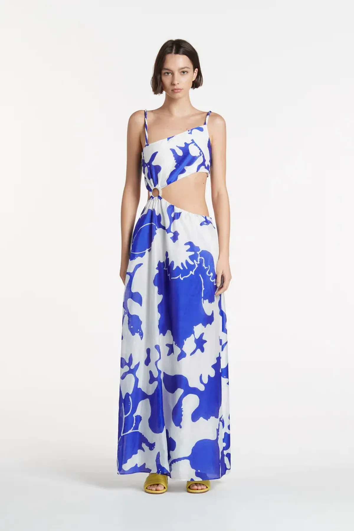 Sir the Label Vivi Asymmetrical Cut Out Maxi Dress Merce Abstract Print Size 4 / AU 14 - Image 1