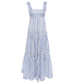 Zimmermann Pattie Striped Maxi Tie Dress Blue Size 6 for rent on The Volte - image 4