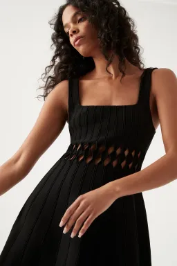 Aje Ney Diamond Cut Out Mini Dress Black Size S / Au 8 for rent on The Volte - image 3